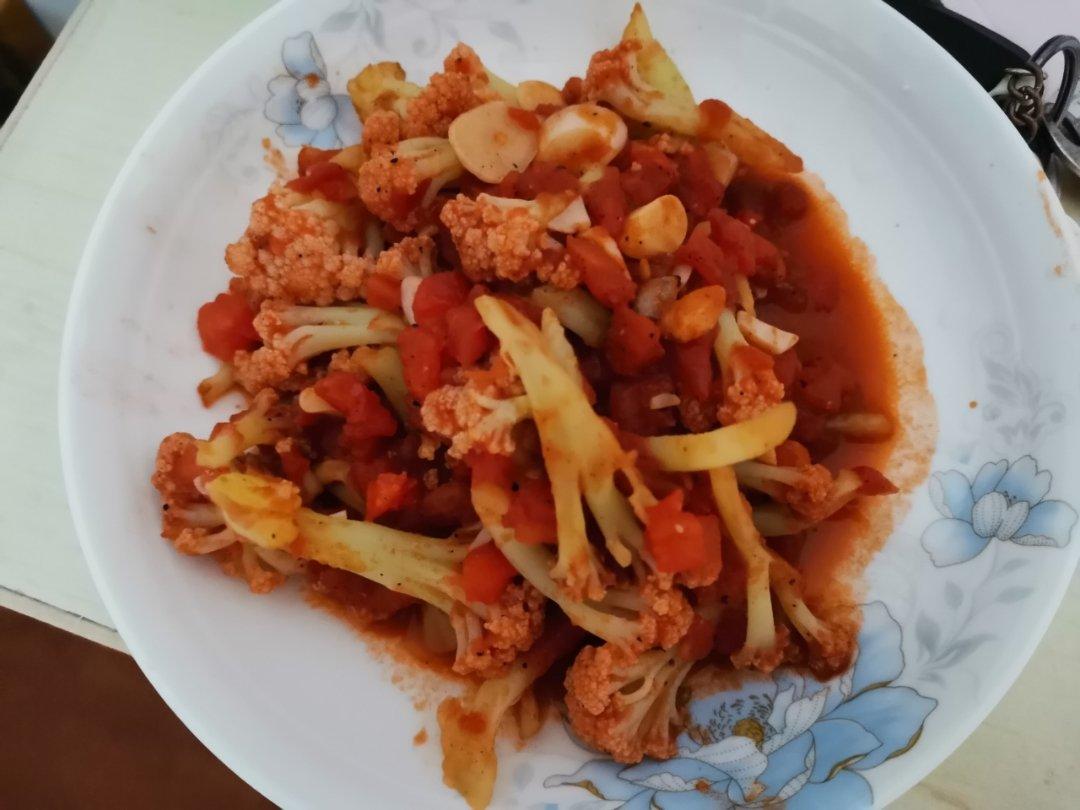 🍅炒有机花菜😘