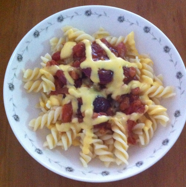 蕃茄蘑菇肉酱意大利面