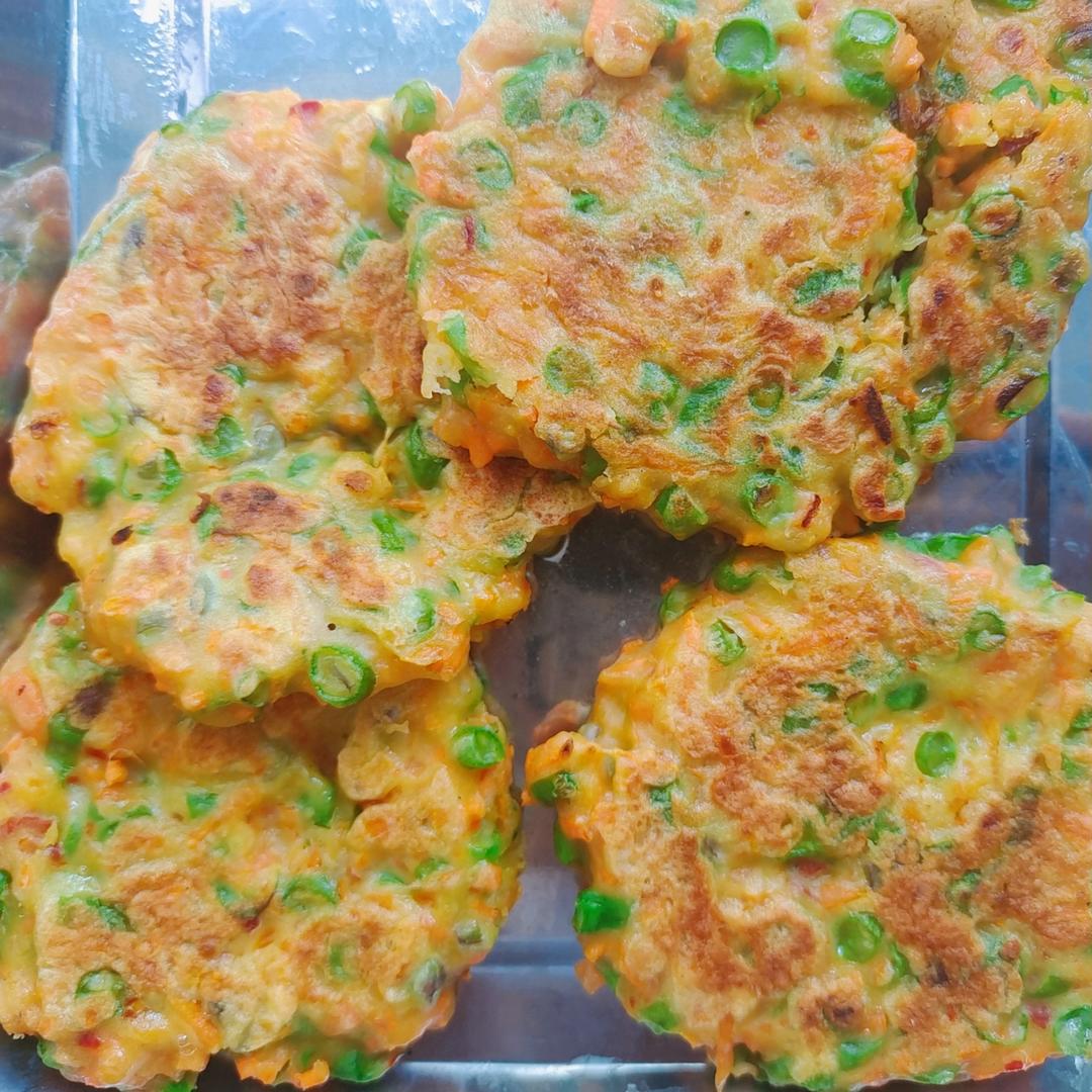 🔥豆角胡萝卜🥕鸡蛋饼，这样做孩子特别爱吃