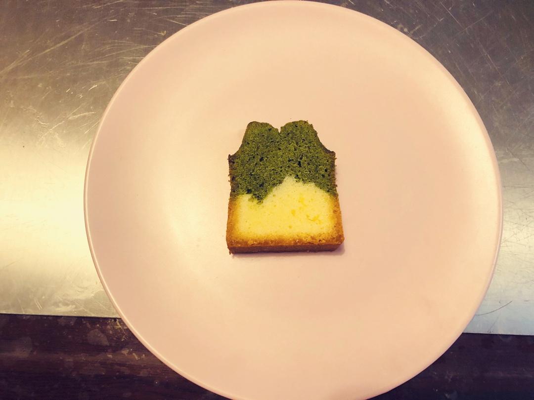 香草&抹茶双拼磅蛋糕（白菜磅）