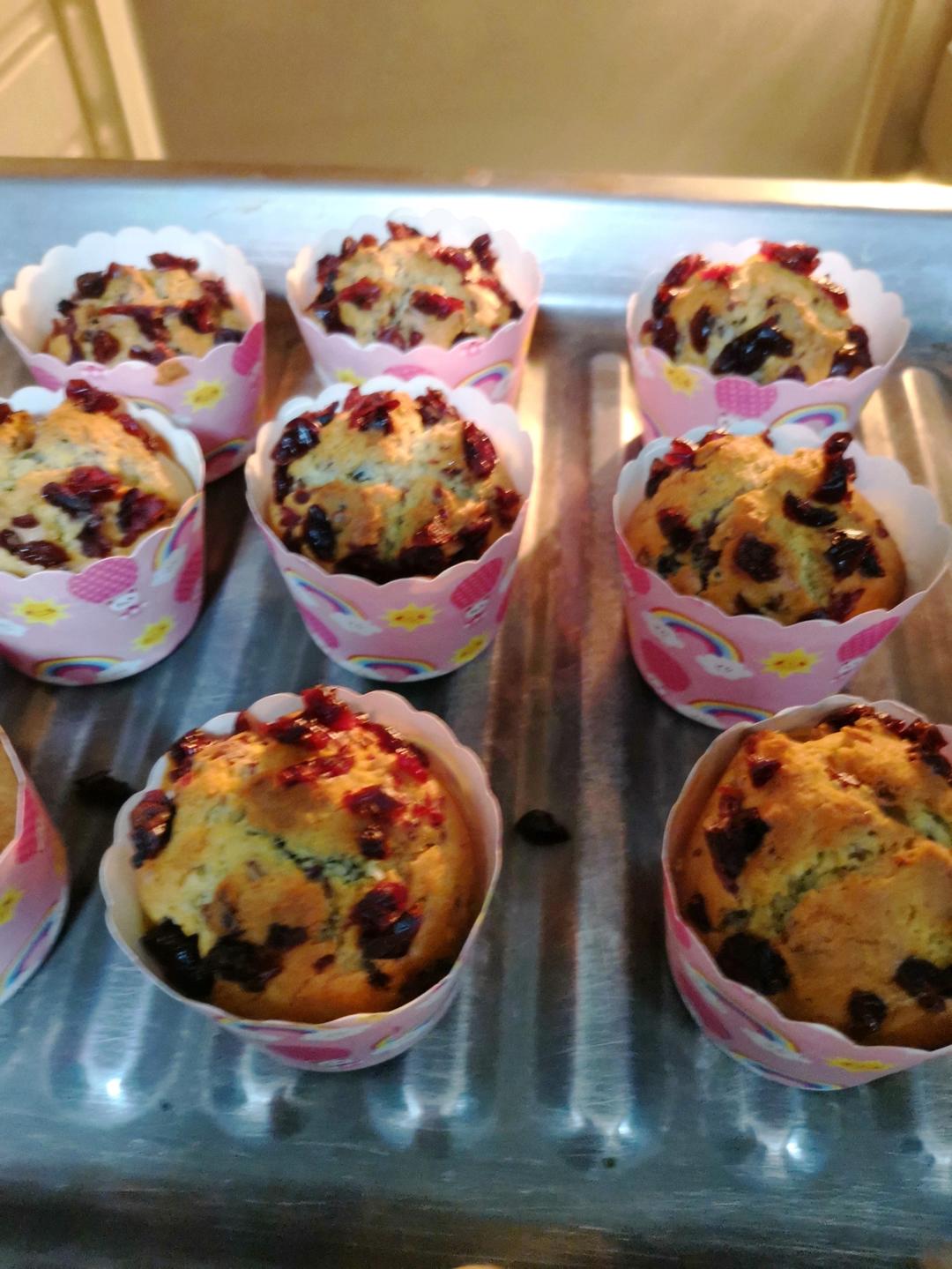 少女心的香蕉蔓越莓玛芬