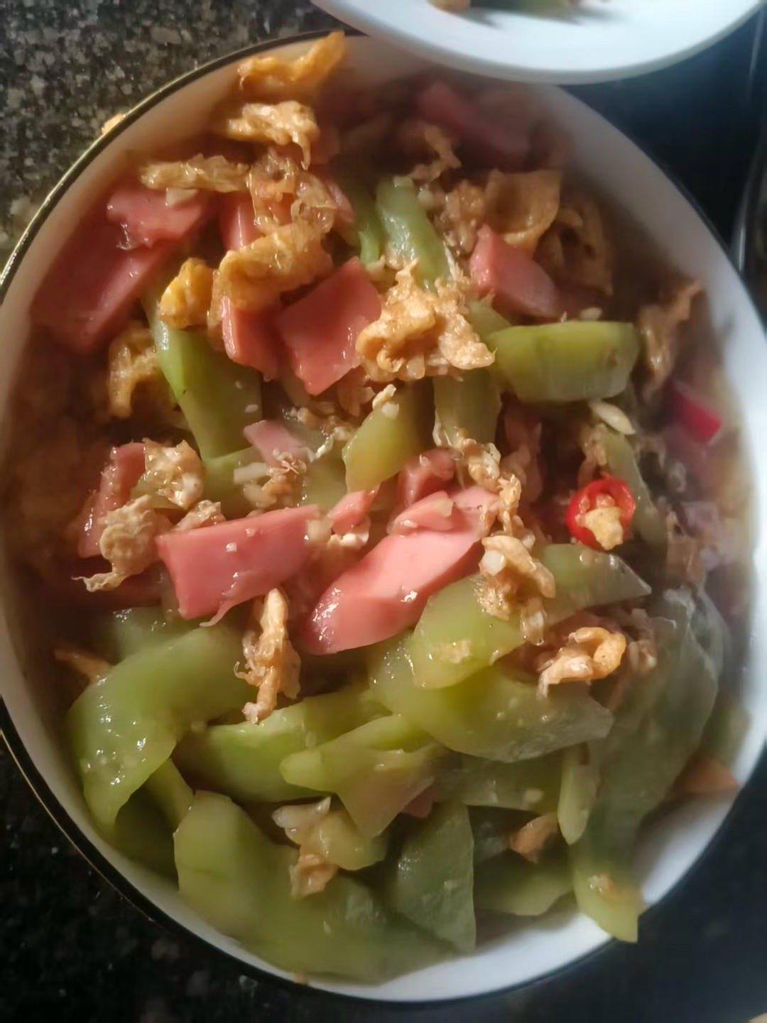 黄瓜鸡蛋炒火腿