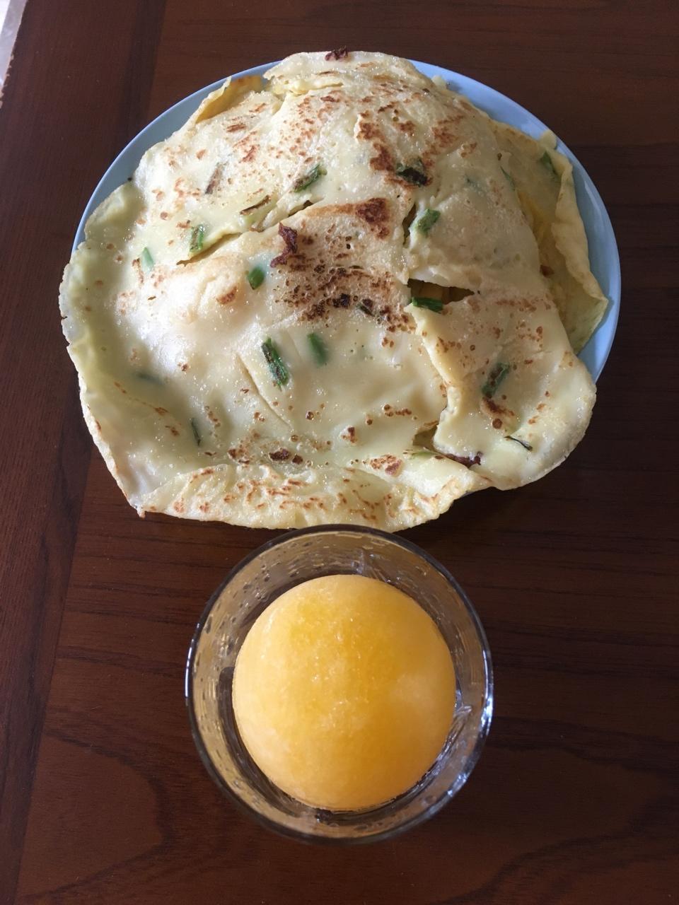 面粉鸡蛋薄饼 葱油甜面饼