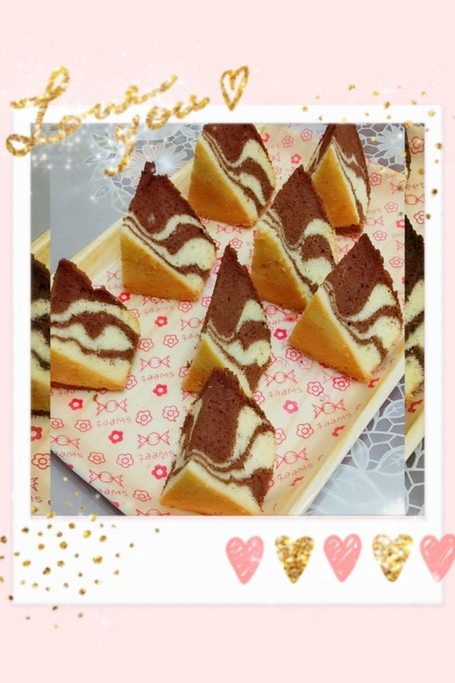 斑马纹咖啡戚风蛋糕