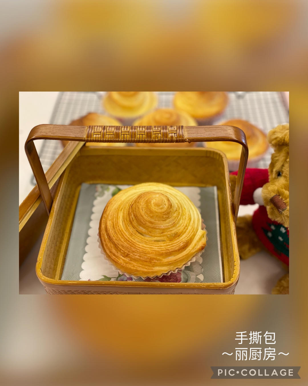 手撕面包，表皮酥脆，层次分明