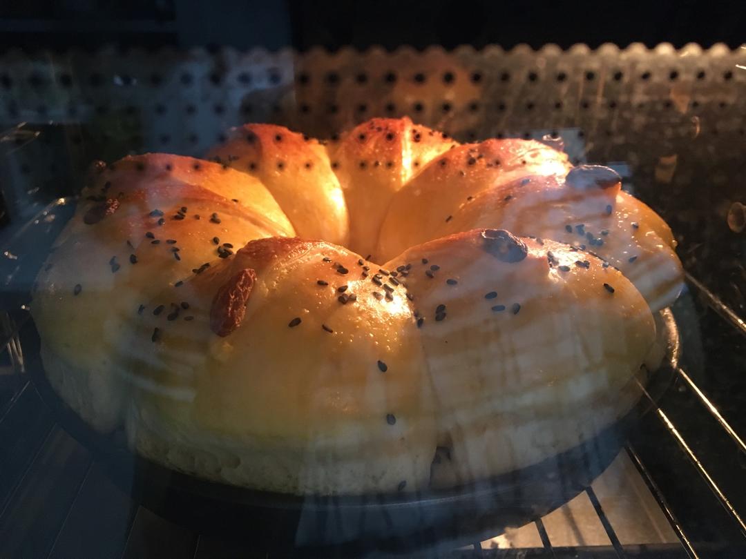 皇冠花朵面包（面包机版和面）