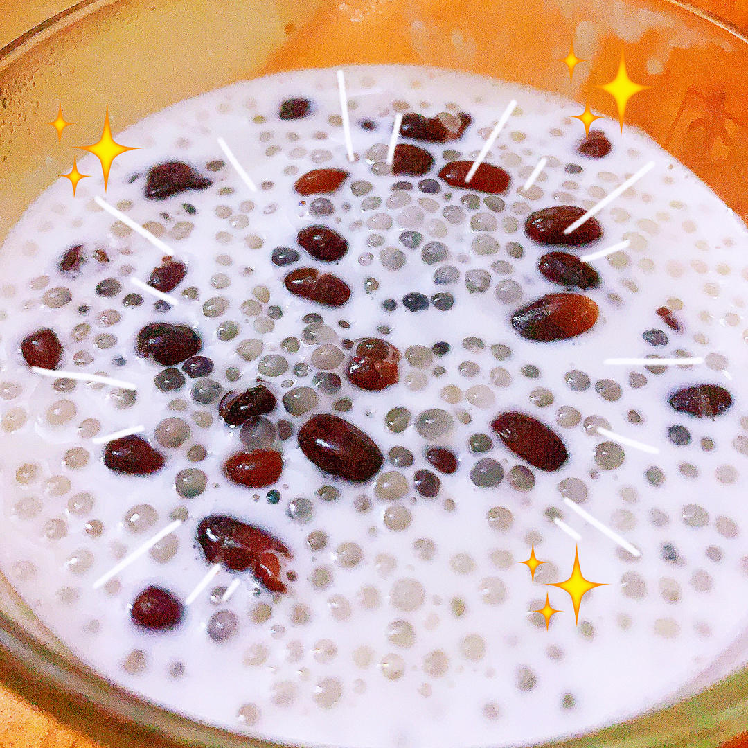 红豆椰汁西米露