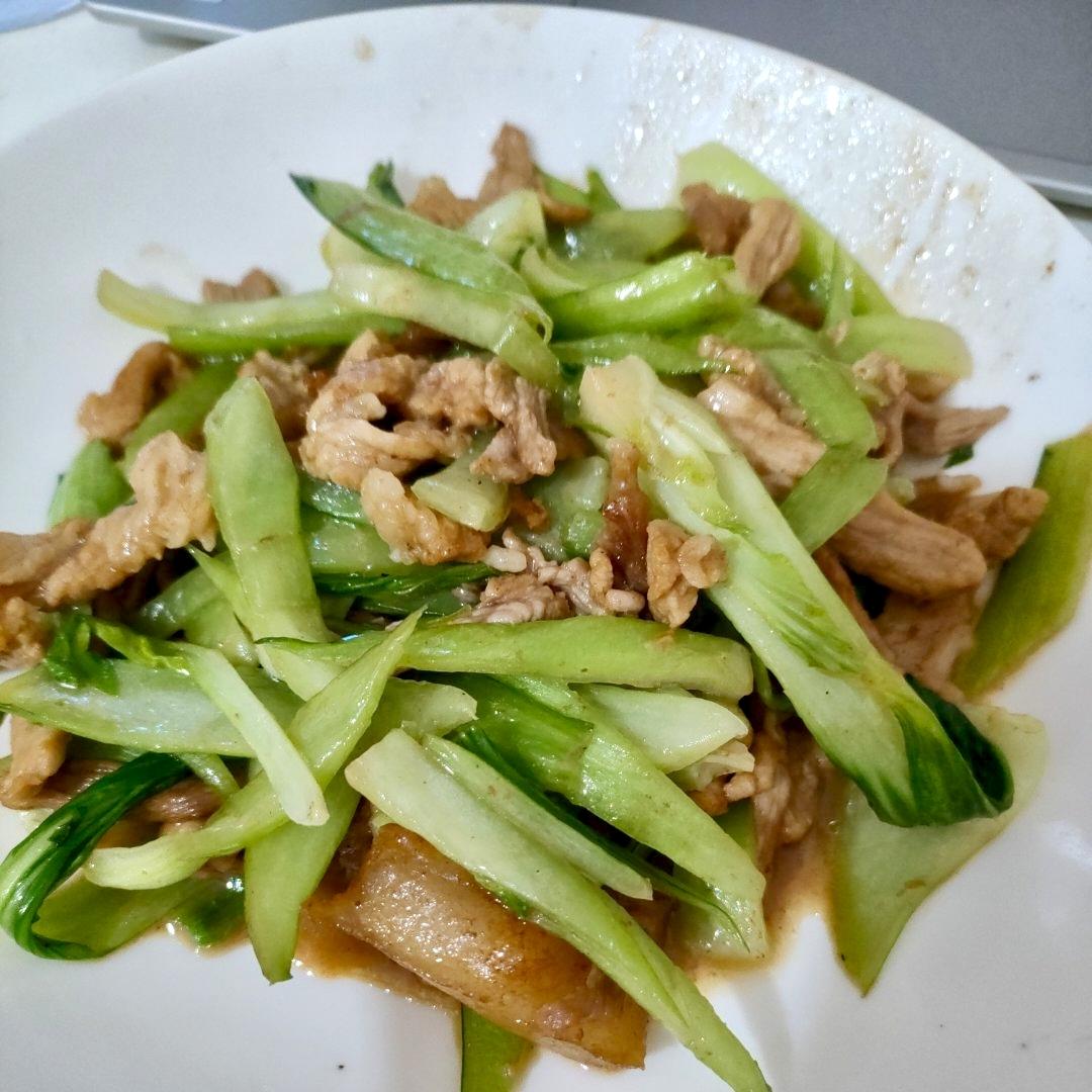 菜梗炒肉
