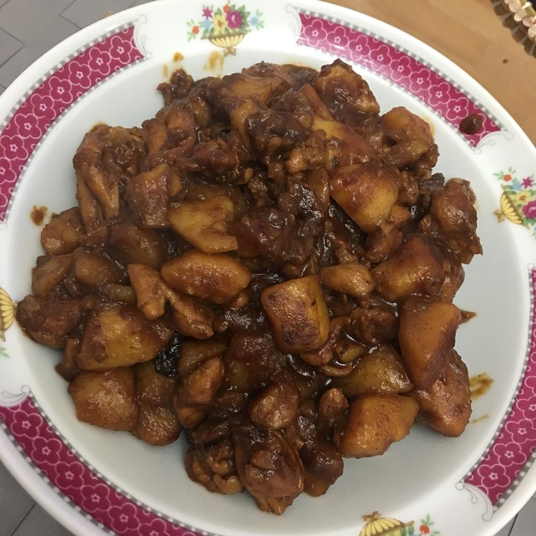 土豆焖鸡腿