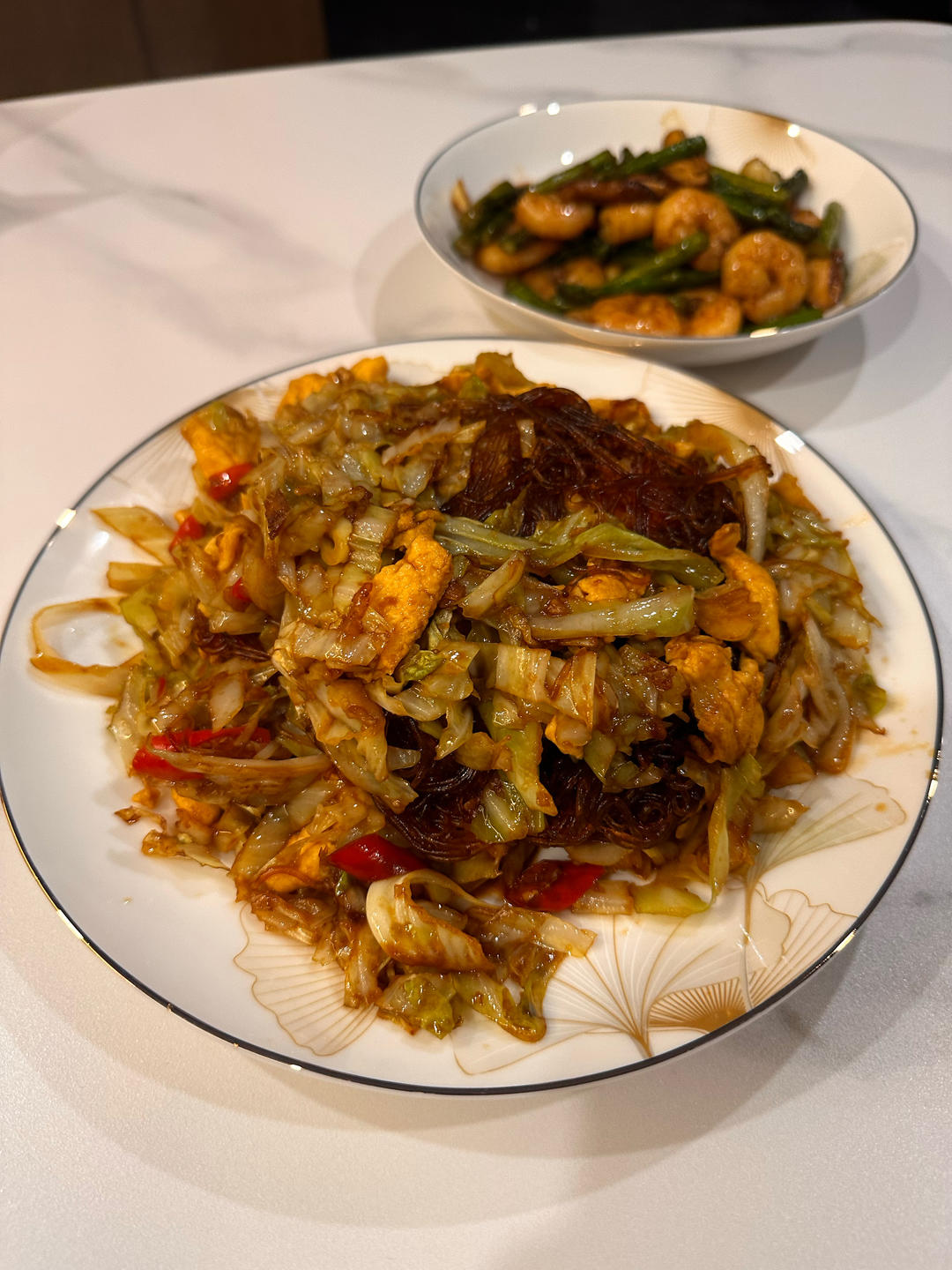 粉丝炒包菜