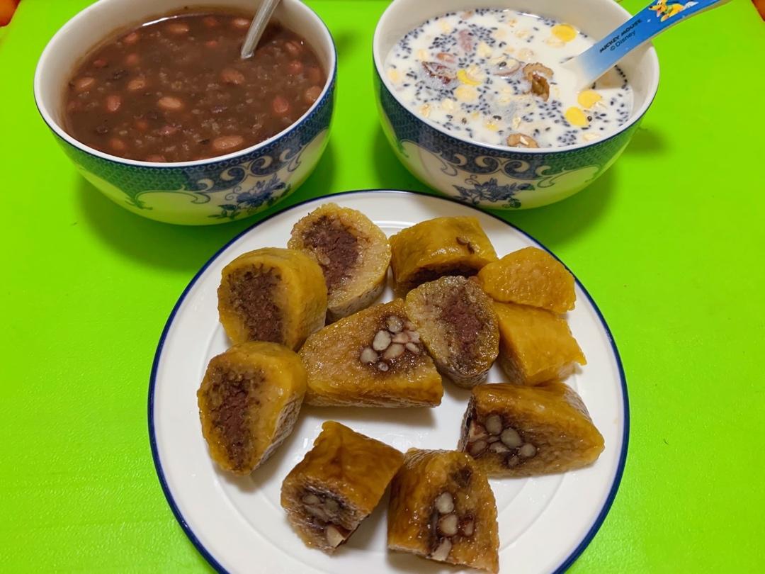 红豆碱水粽