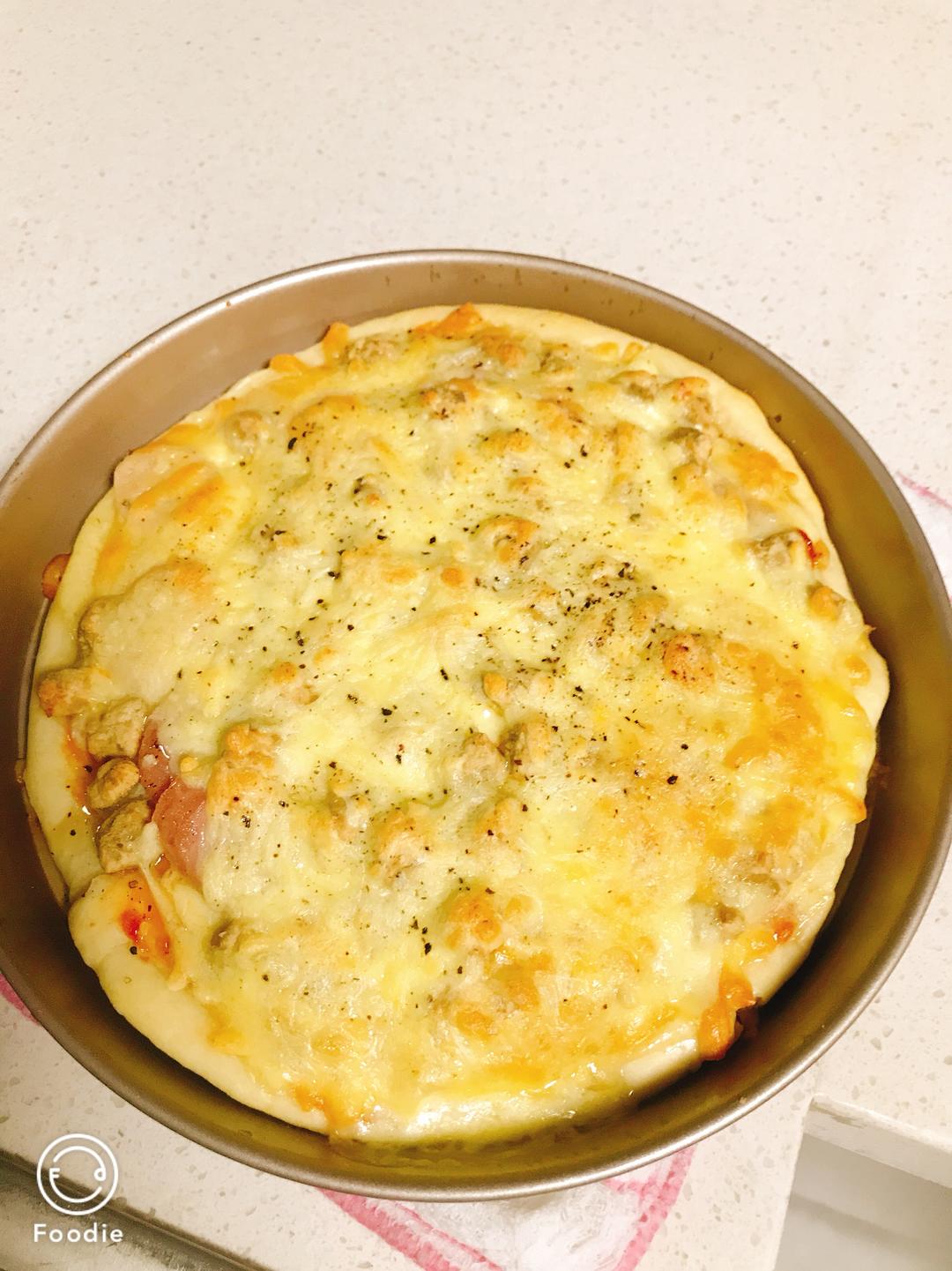 八寸披萨饼底制作的做法 步骤7