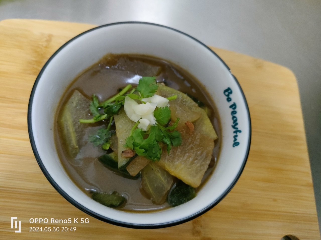 减脂餐—冬瓜木耳香菜汤