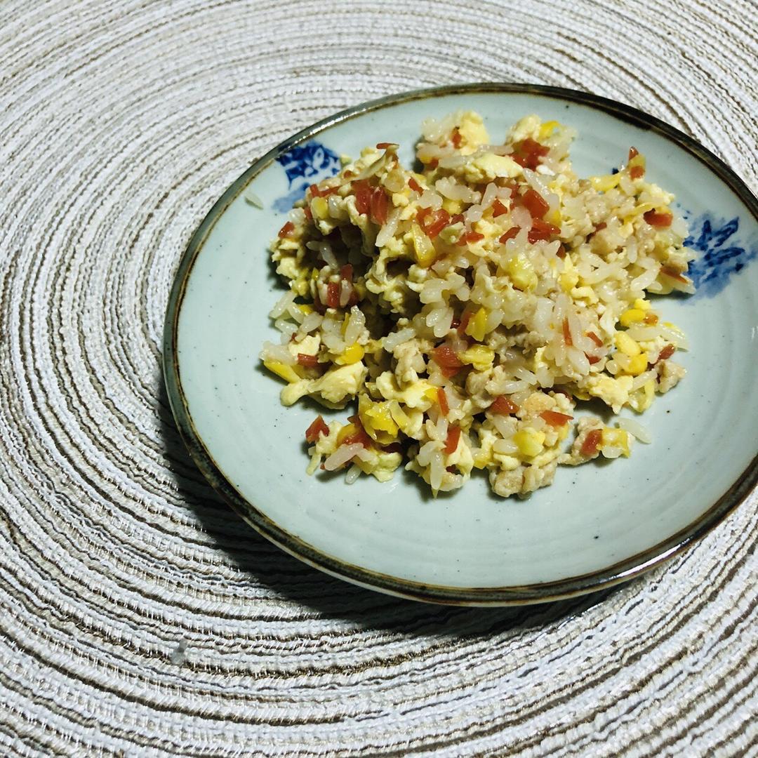 bb玉米胡萝卜鸡肉蛋饭的做法