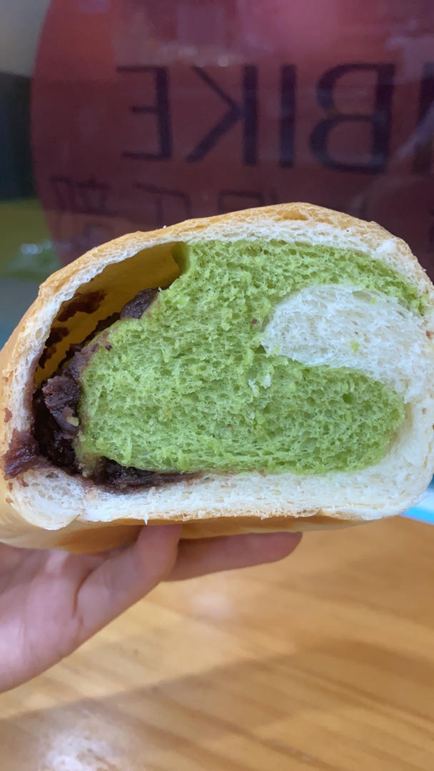 双色吐司 抹茶蜜豆老面吐司🍞