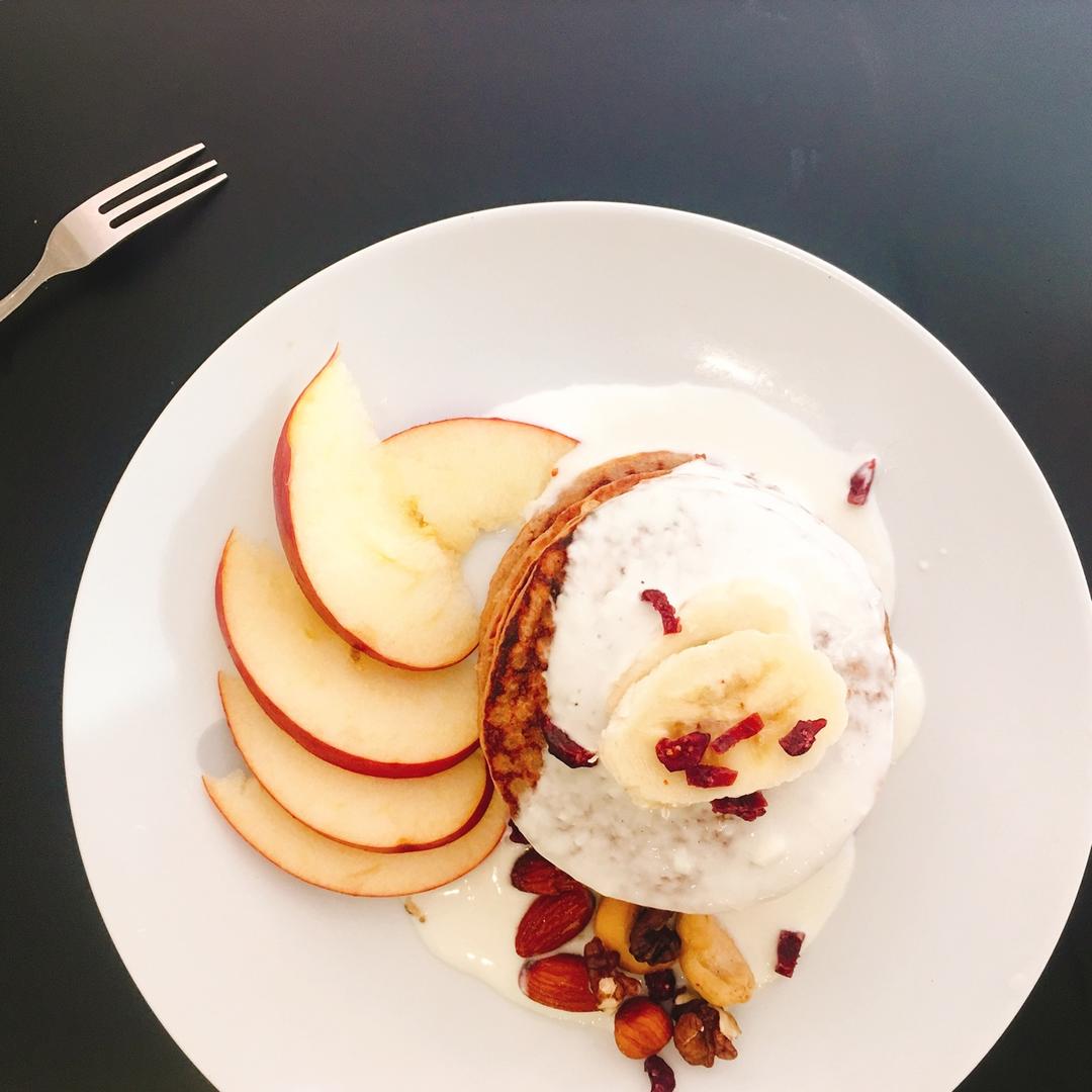 一个搅拌机搞定的燕麦香蕉松饼