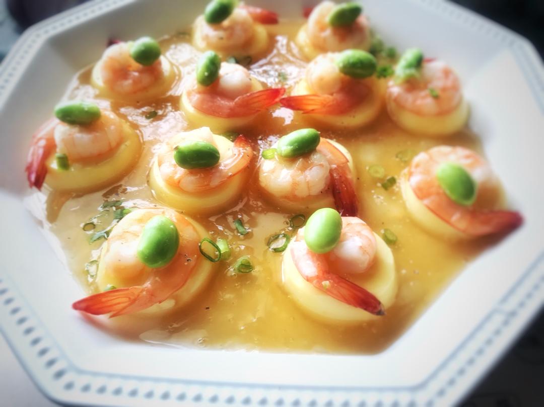 日本豆腐蒸虾仁