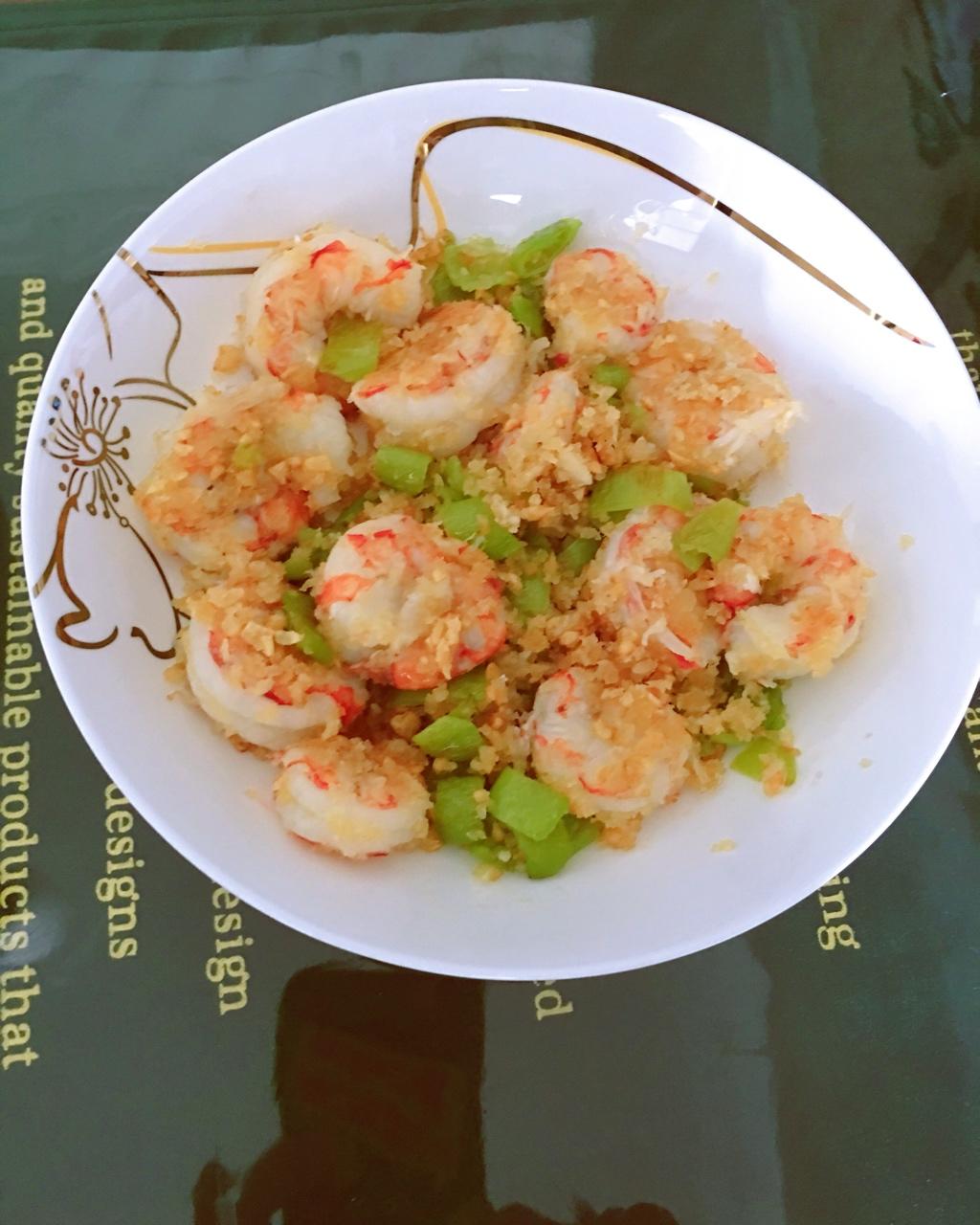 面包屑炒虾