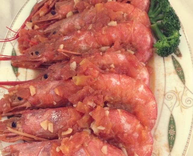 番茄红酒阿根廷红虾的做法