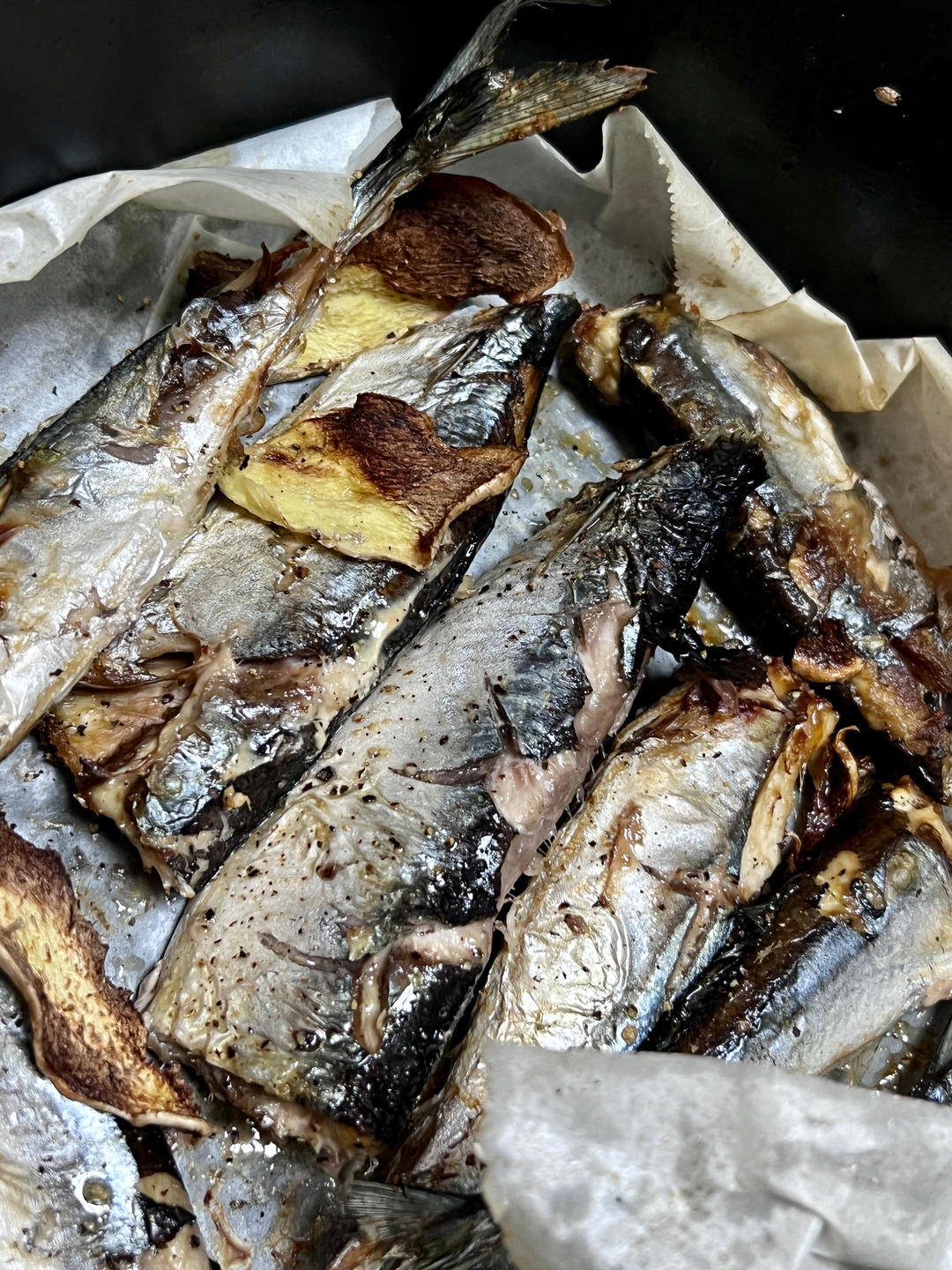 空气炸锅烤秋刀鱼