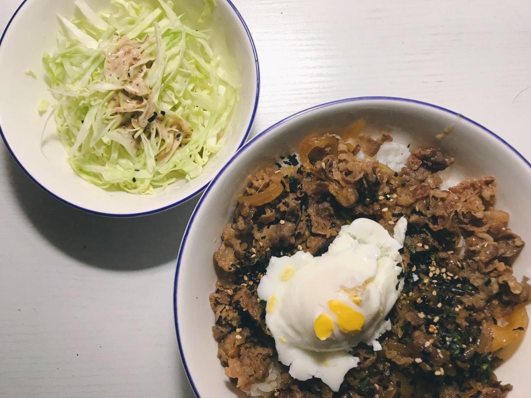 水波蛋肥牛饭的做法