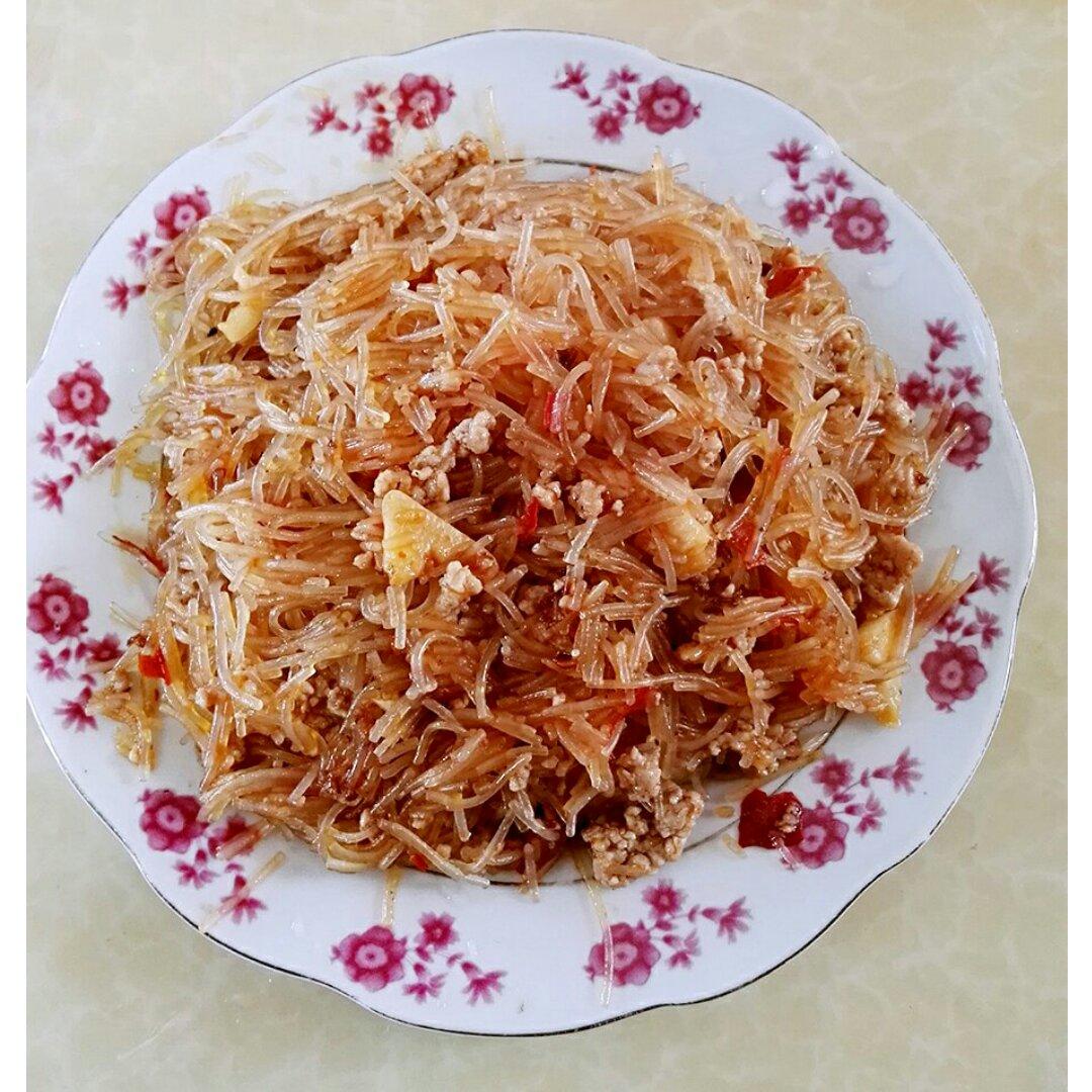 肉末炒粉丝