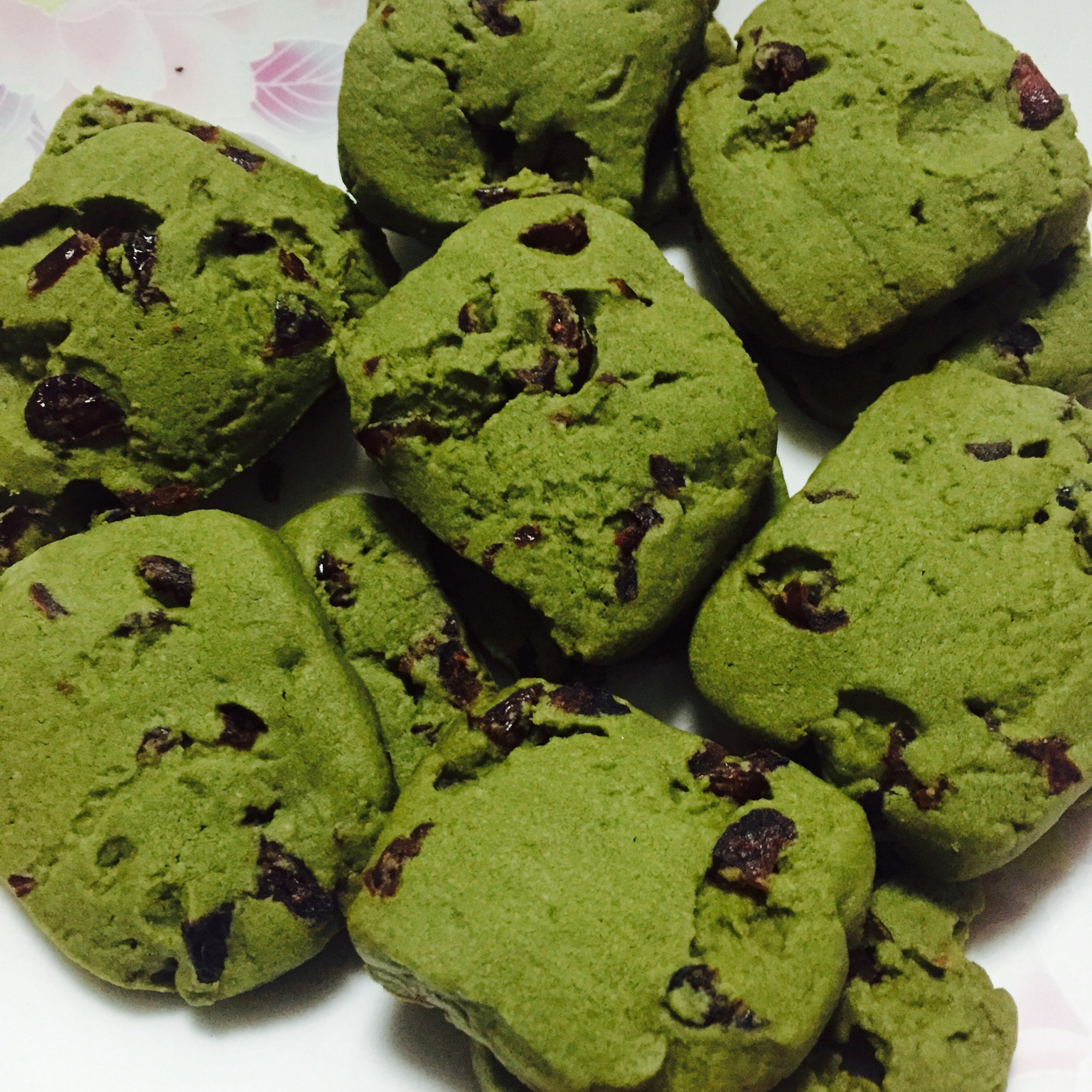 抹茶蔓越莓饼干