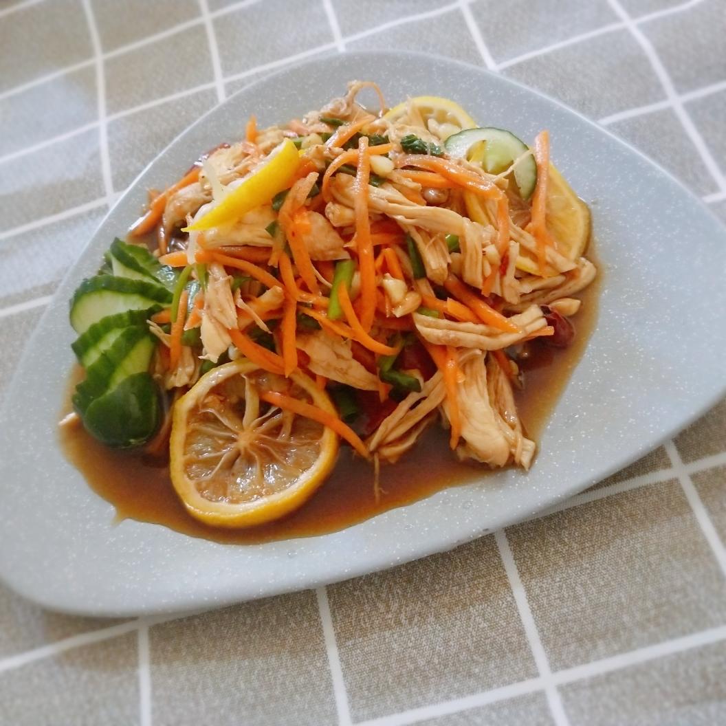 柠檬手撕鸡（鸡胸肉版）