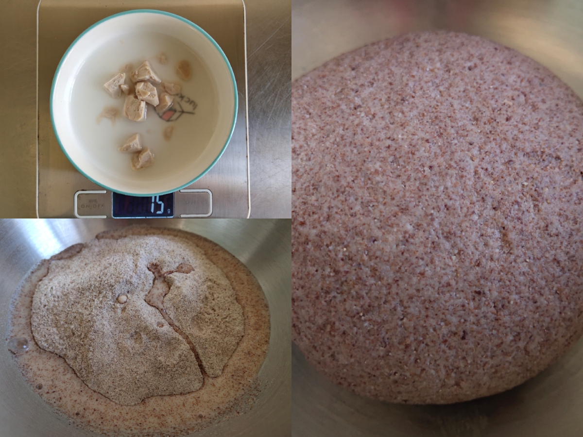 转换糖浆豆沙黑麦蒸包的做法 步骤2
