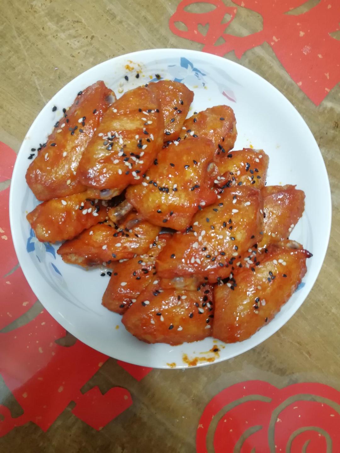 奥尔良烤鸡翅 还没摆盘就被抢光了
