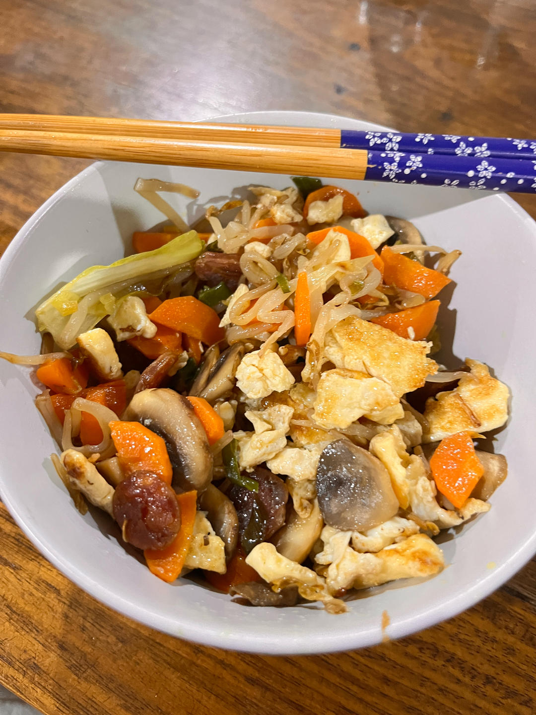 豆芽炒鸡蛋