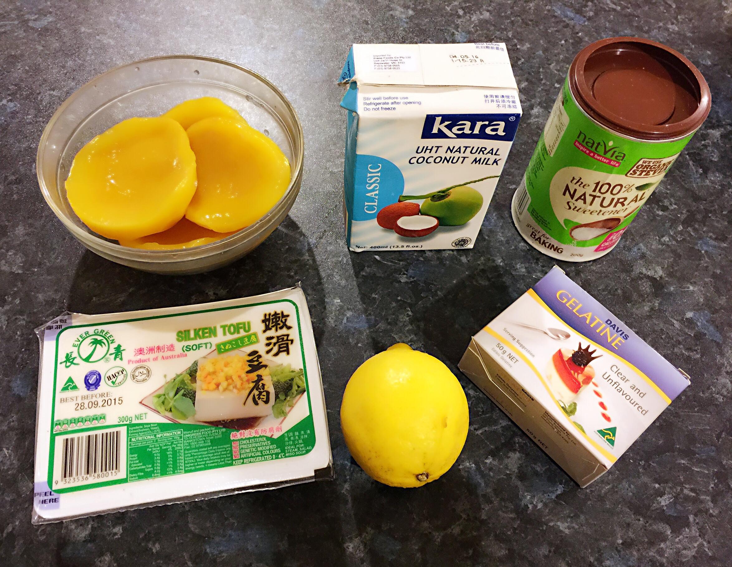 芒果豆腐饮/冰沙的做法 步骤1