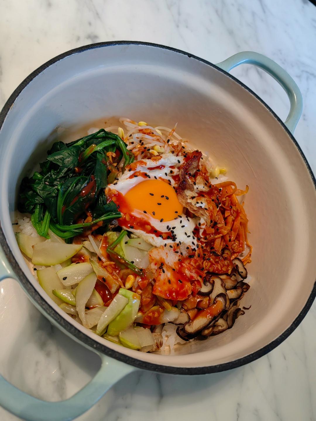 家庭版 简易 石锅/铁锅 韩式拌饭