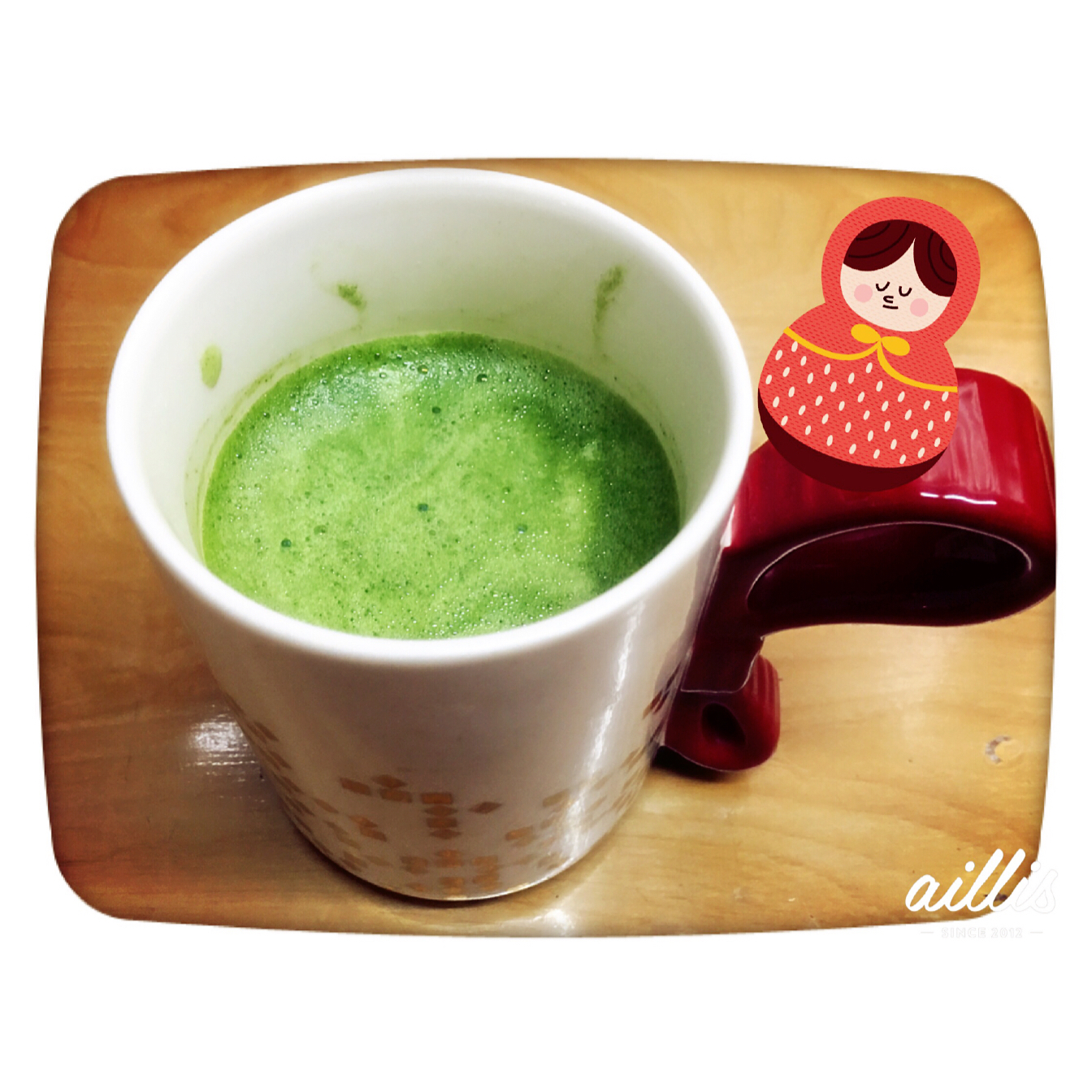 成熟口味抹茶拿铁