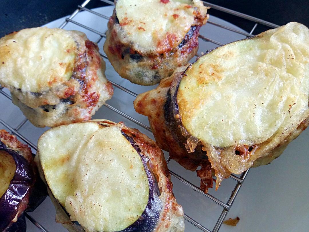 香炸茄盒-家乡的味道 Stuffed Fried Eggplant with Pork