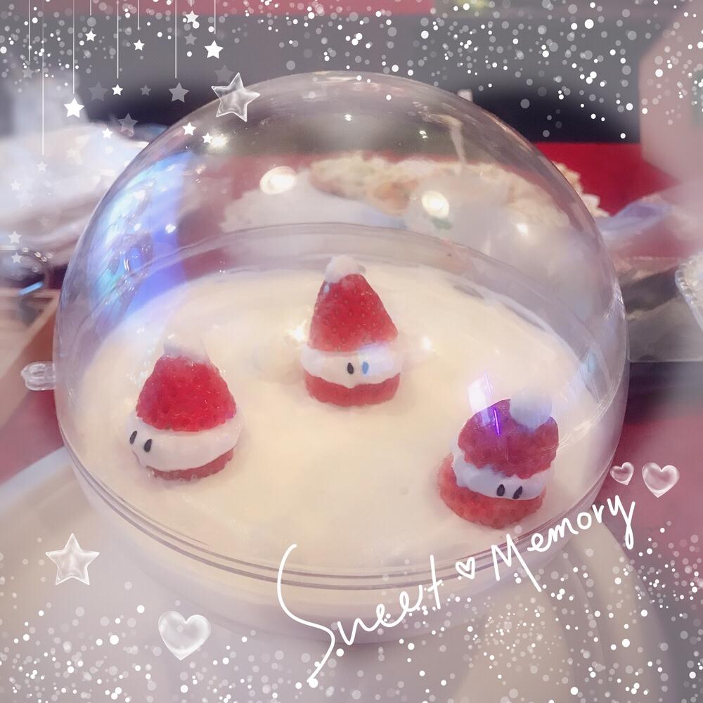 圣诞草莓雪人 红丝绒戚风裸蛋糕