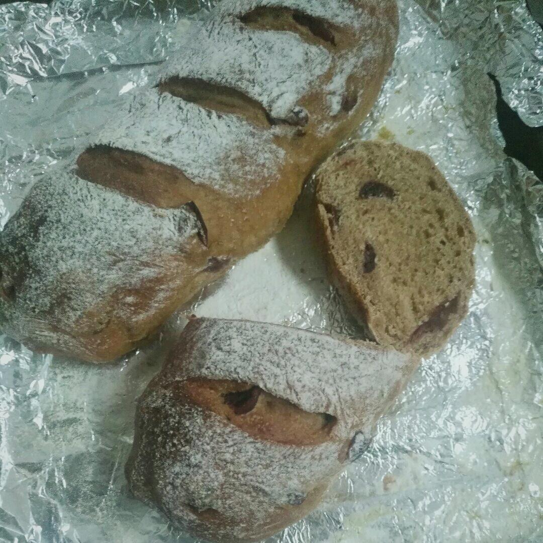 全麦蔓越莓软式欧包（免揉）