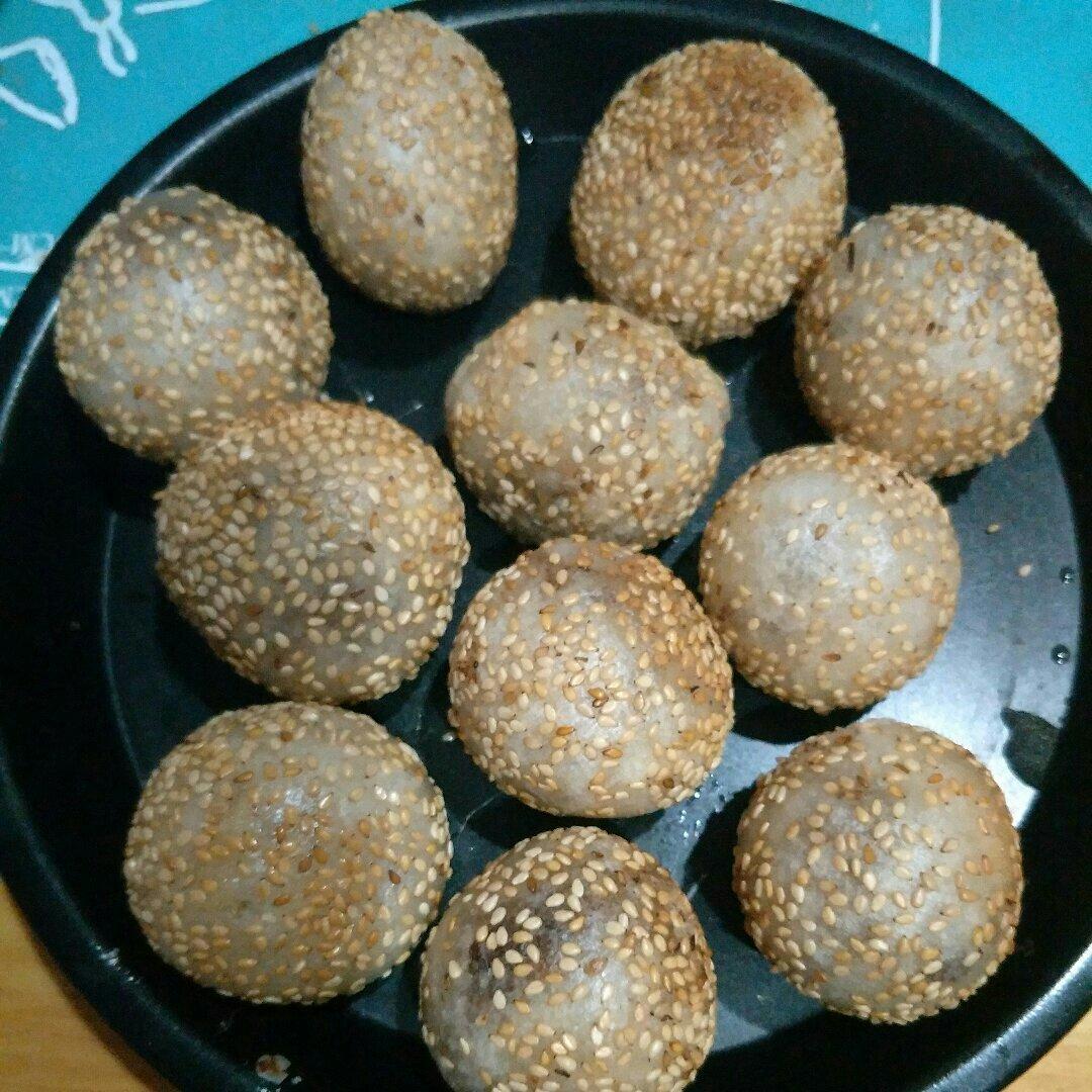 简版油炸空心麻团（糯米或面粉团）