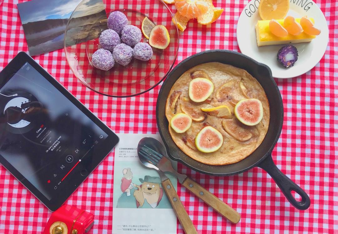 无花果克拉夫缇clafoutis