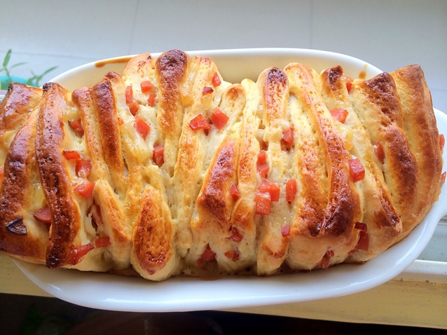 手撕千层肉松面包