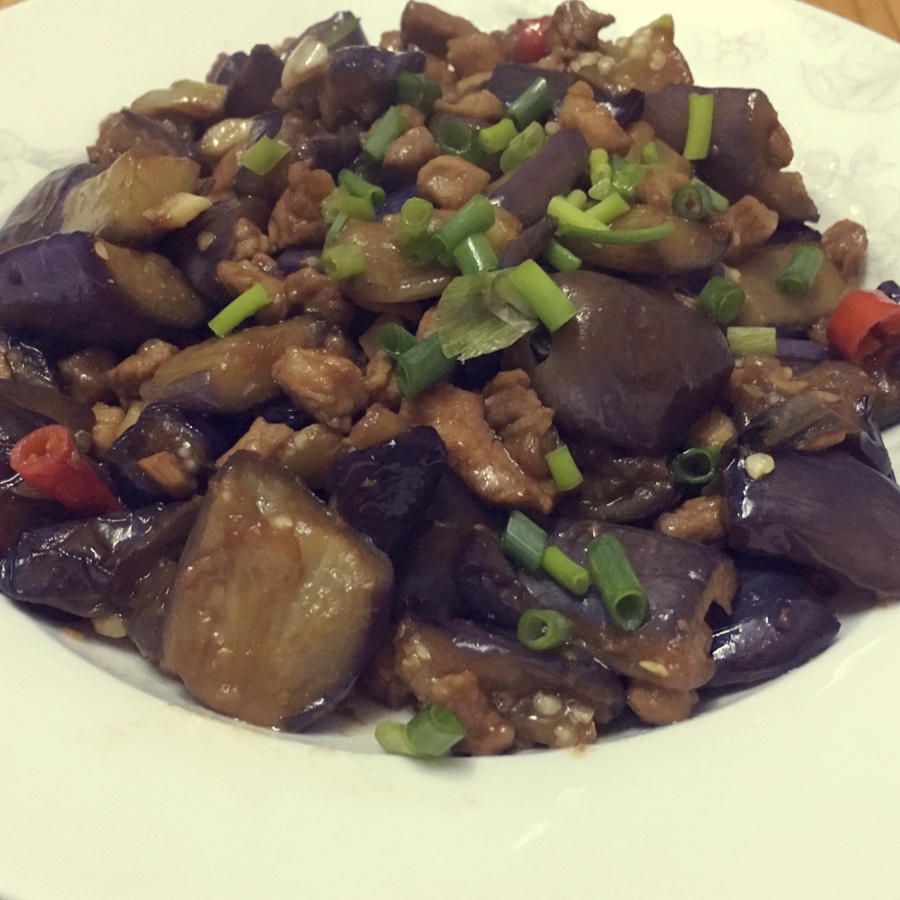 红烧肉沫茄子