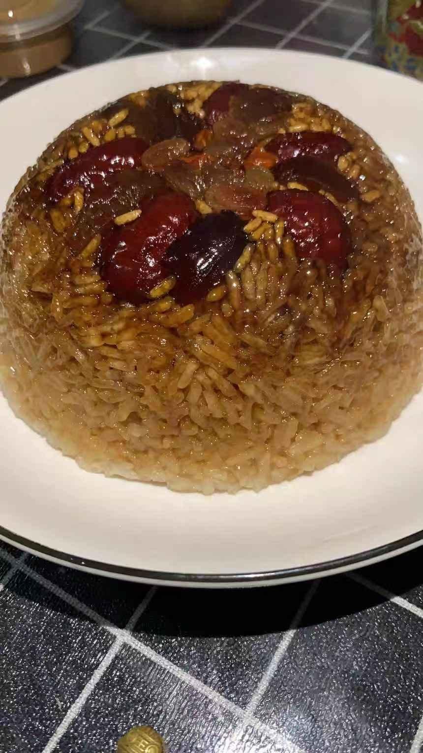 做的饭自己都吃不下做的红糖糯米饭(不放猪油的八宝饭)