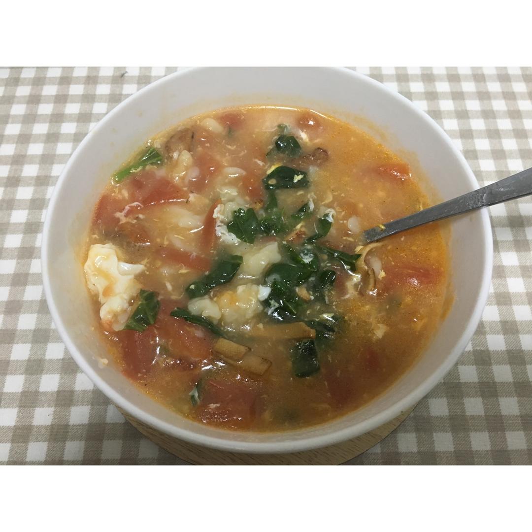 西红柿鸡蛋疙瘩汤