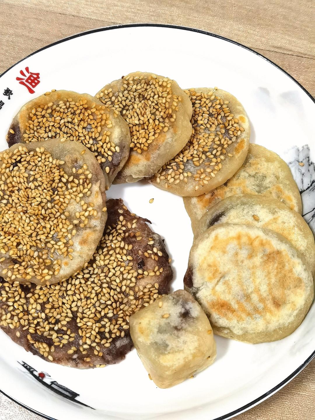 ㊙️东北糯米豆沙粘火勺 烫面法饼超级软 附虎口收拢法整形视频