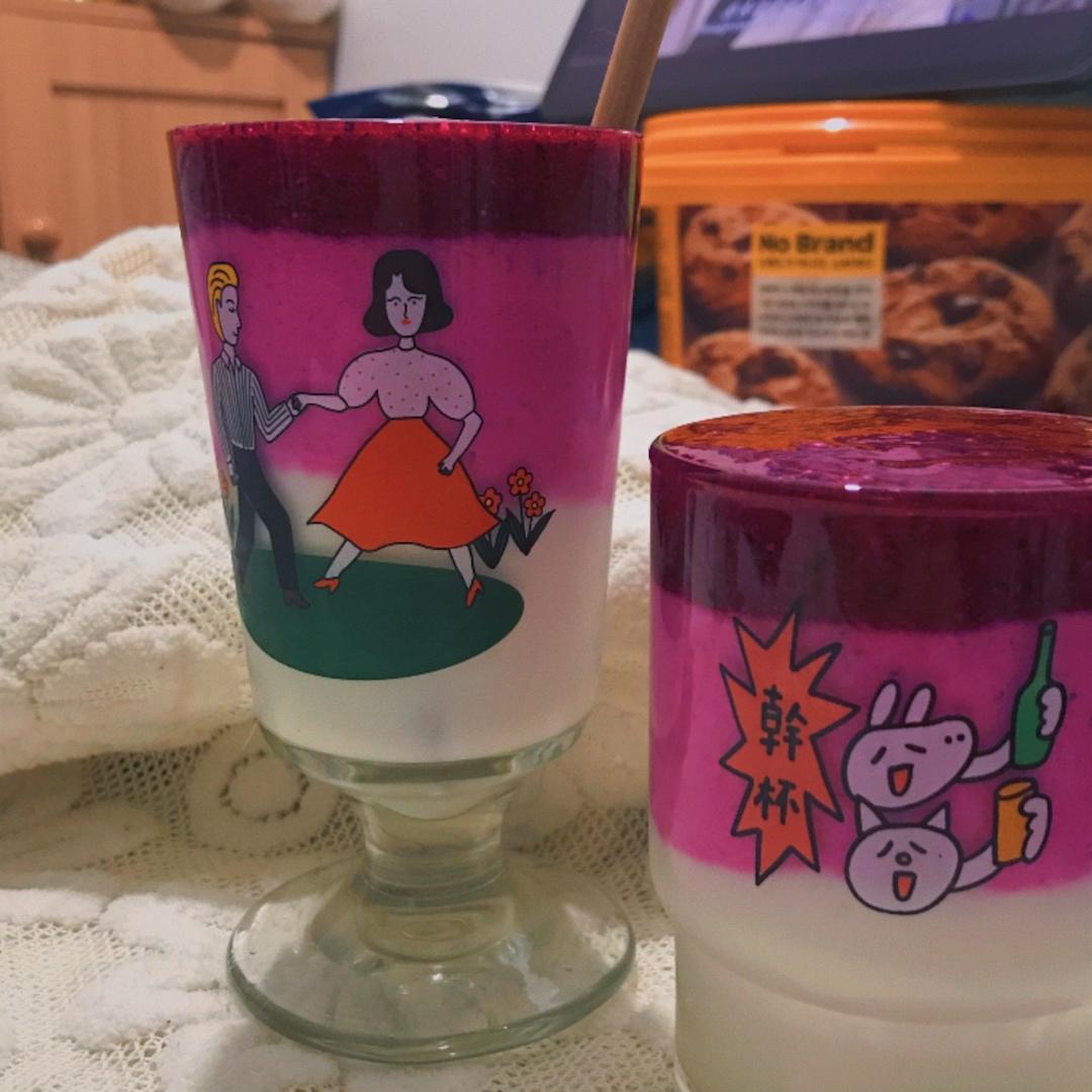 渐变红心火龙果酸奶（破壁机版）