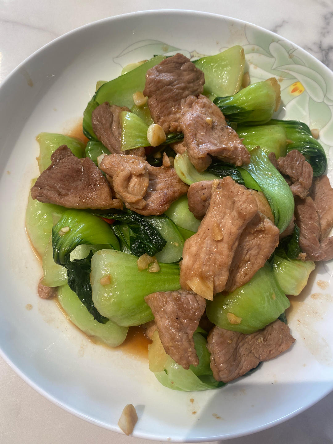 上海青炒肉