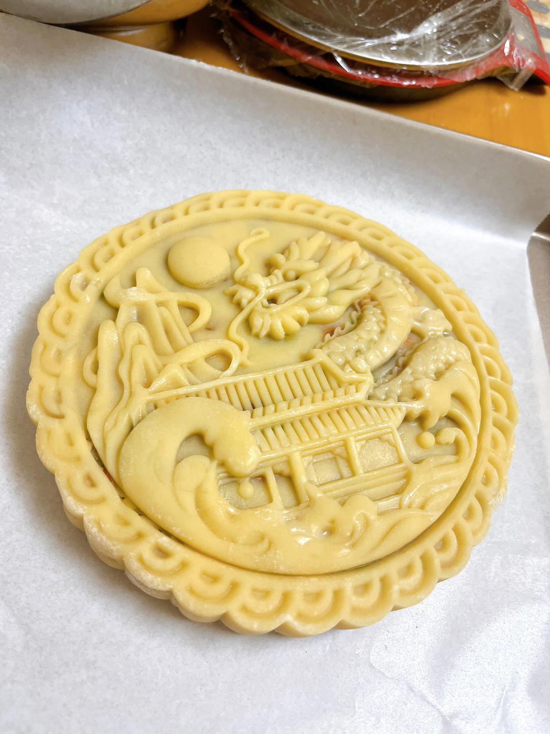 🥮中秋月饼之比脸大的大月饼——全家团圆分享👪