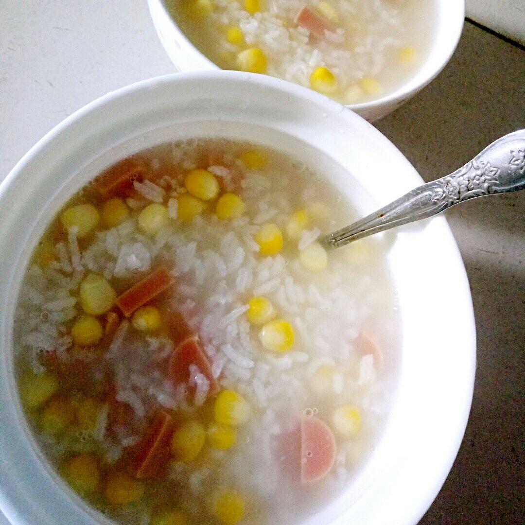 甜玉米火腿粥