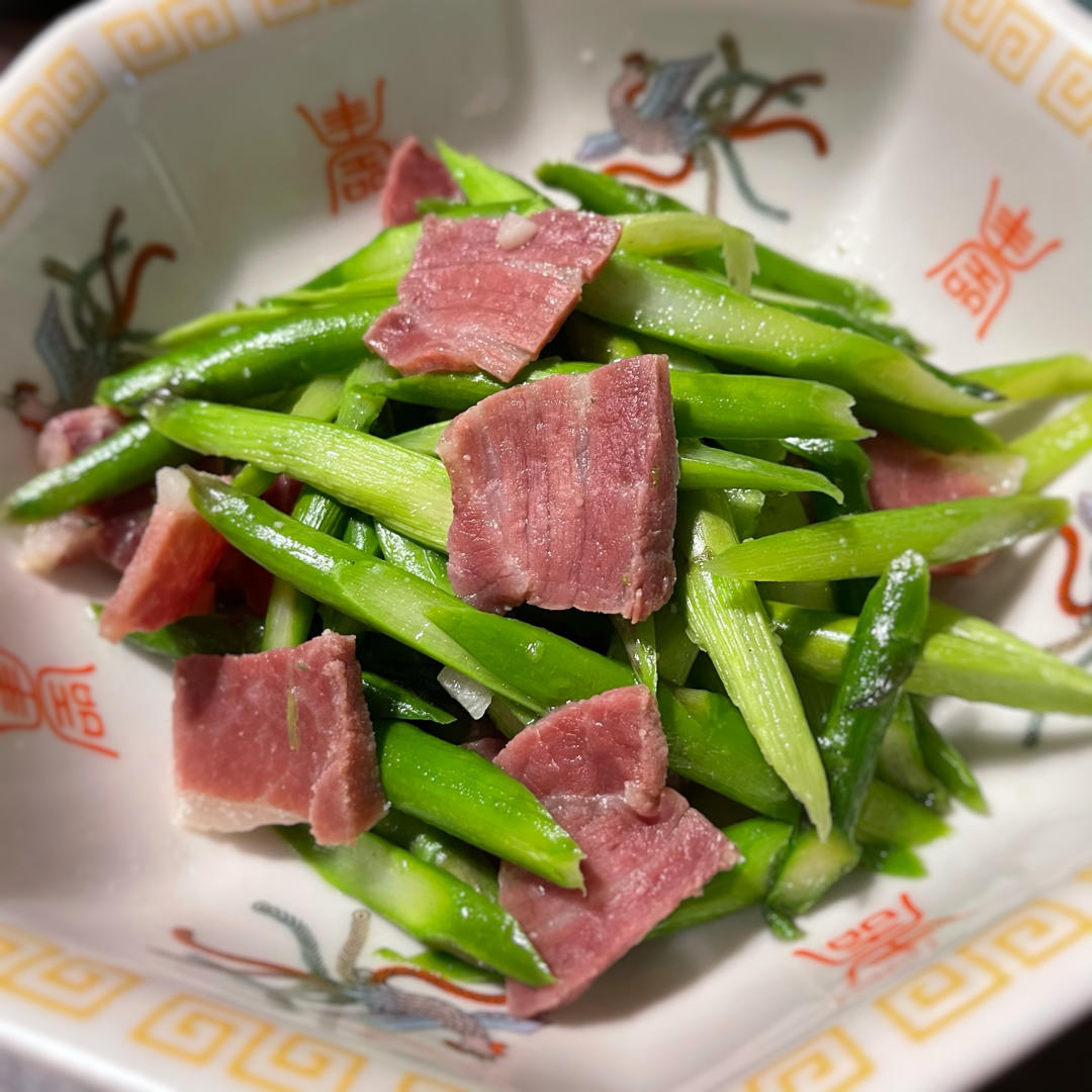 rennnn做的金华火腿炒芦笋