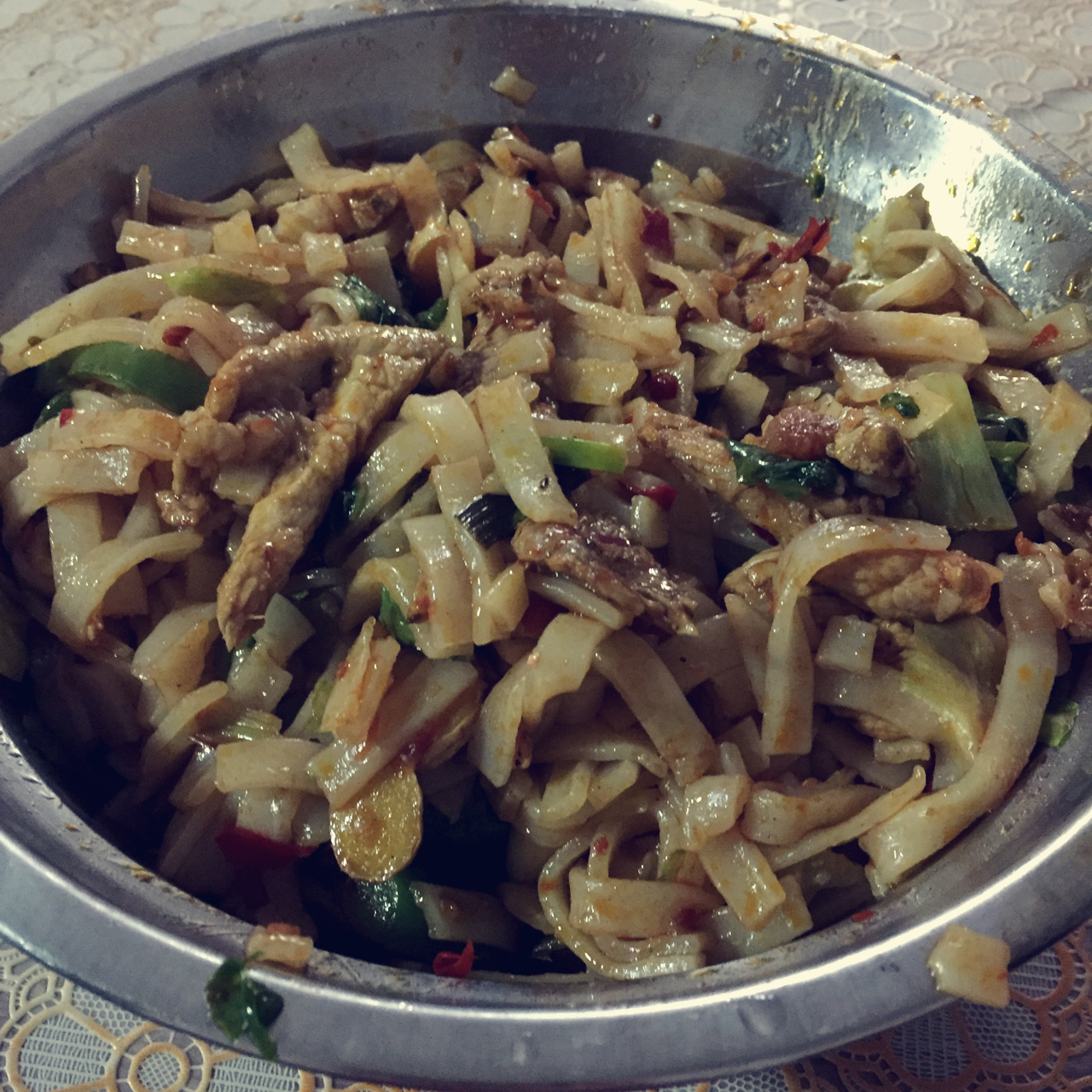 青椒肉丝炒面